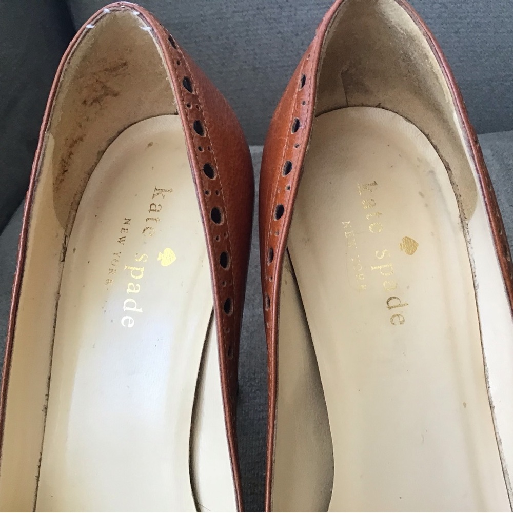 Kate Spade Leather Platform Heels Size 6 - Picture 4 of 16